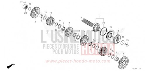 GETRIEBE (GEGENWELLE) (DCT) CRF1100DP de 2023